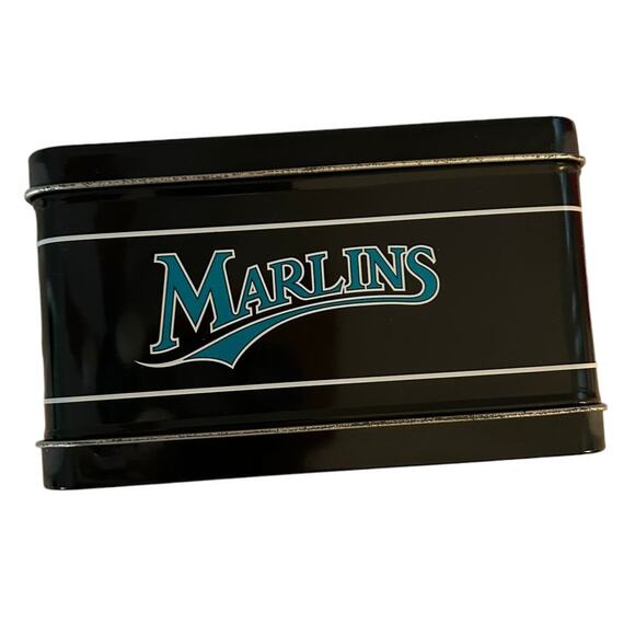 Florida Marlins Post Cereal Metal Lunch Box Great Condition 8 X 7 X 4 - Picture 3 of 6